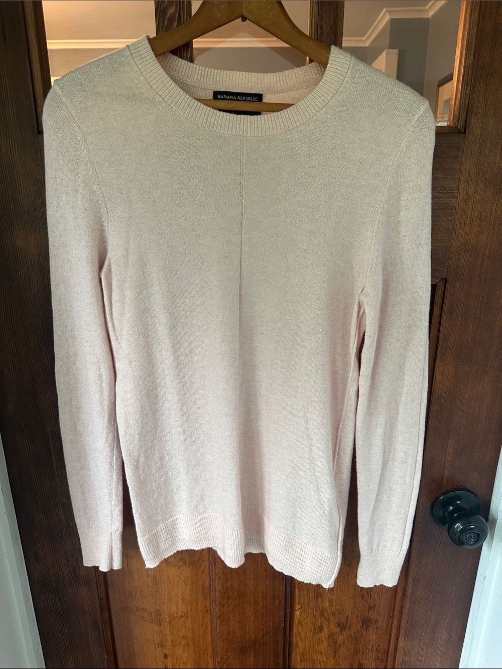 Banana Republic Pink Filpucci Merino Cashmere Blend Classic Crew Neck Sweater S